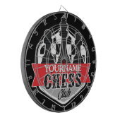 Chess Player Club Checkmate met de persoonlijke na Dartbord (Voorkant Links)