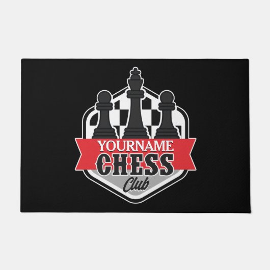 Chess Player Club Checkmate met de persoonlijke na Deurmat (Voorkant)