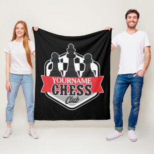 Chess Player Club Checkmate met de persoonlijke na Fleece Deken