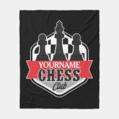 Chess Player Club Checkmate met de persoonlijke na Fleece Deken (Voorkant)