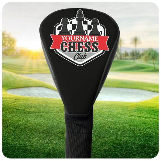 Chess Player Club Checkmate met de persoonlijke na Golfheadcover