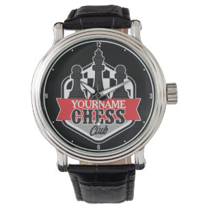 Chess Player Club Checkmate met de persoonlijke na Horloge