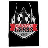 Chess Player Club Checkmate met de persoonlijke na Medium Cadeauzakje (Voorkant)