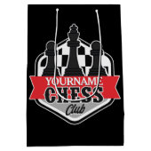 Chess Player Club Checkmate met de persoonlijke na Medium Cadeauzakje (Achterkant)