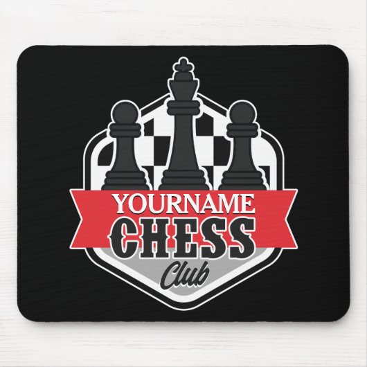 Chess Player Club Checkmate met de persoonlijke na Muismat (Voorkant)