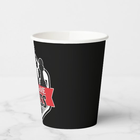 Chess Player Club Checkmate met de persoonlijke na Papieren Bekers (Links)