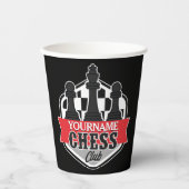 Chess Player Club Checkmate met de persoonlijke na Papieren Bekers (Voorkant)