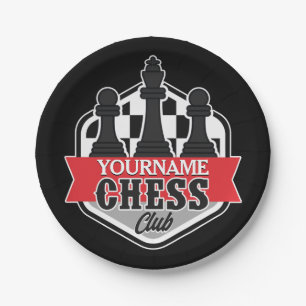Chess Player Club Checkmate met de persoonlijke na Papieren Bordje