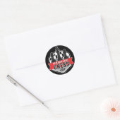 Chess Player Club Checkmate met de persoonlijke na Ronde Sticker (Envelop)