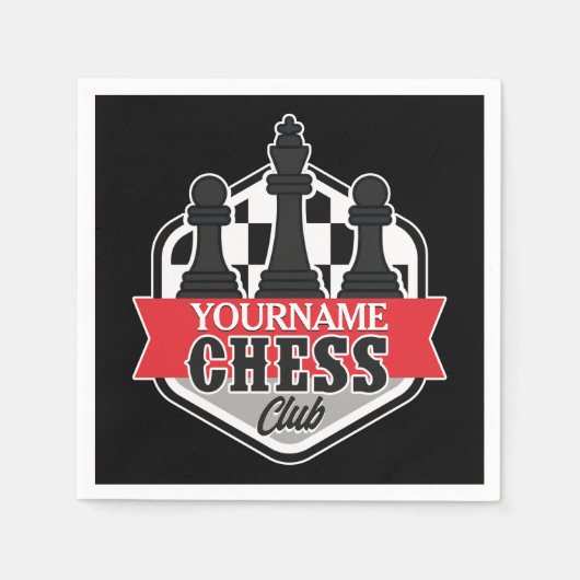 Chess Player Club Checkmate met de persoonlijke na Servet (Voorkant)