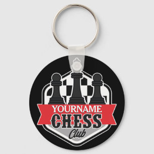 Chess Player Club Checkmate met de persoonlijke na Sleutelhanger