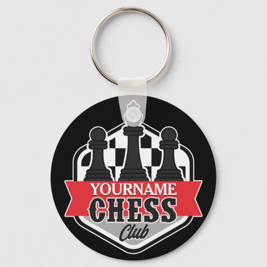 Chess Player Club Checkmate met de persoonlijke na Sleutelhanger (Voorkant)