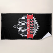 Chess Player Club Checkmate met de persoonlijke na Strandlaken (Voorkant)