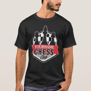 Chess Player Club Checkmate met de persoonlijke na T-shirt