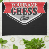 Chess Player Club Checkmate met de persoonlijke na Theedoek (Gevouwen)