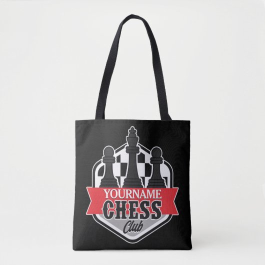 Chess Player Club Checkmate met de persoonlijke na Tote Bag (Voorkant)