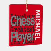 Chess Player Extraordinaire CUSTOM Keramisch Ornament (Rechts)