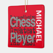 Chess Player Extraordinaire CUSTOM Keramisch Ornament (Links)