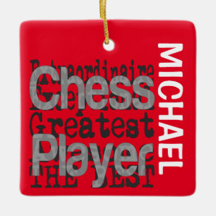 Chess Player Extraordinaire CUSTOM Keramisch Ornament