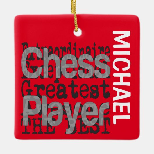 Chess Player Extraordinaire CUSTOM Keramisch Ornament (Voorkant)