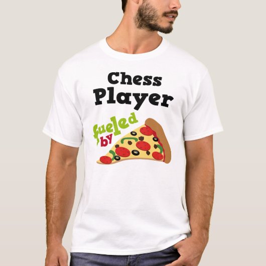 Chess Player (Funny) Pizza T Shirt (Voorkant)