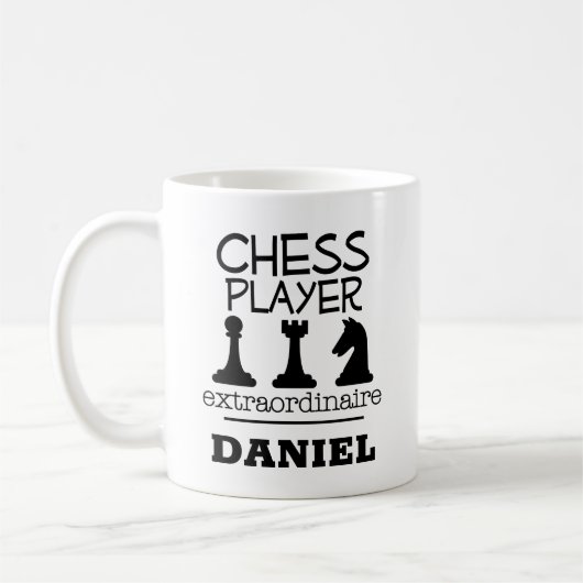 Chess Player Game Gift Koffiemok (Links)