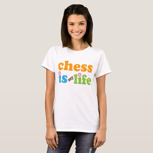 Chess Player Gift Girls T-shirt (Voorkant volledig)