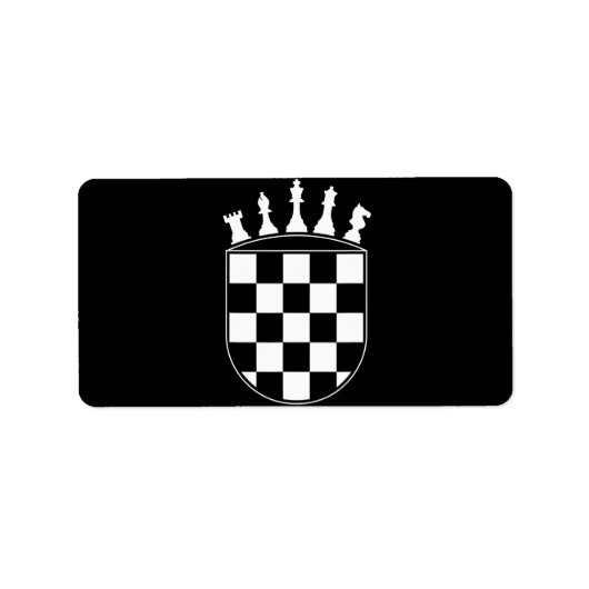 Chess Player Gifts for Croats Etiket (Voorkant)