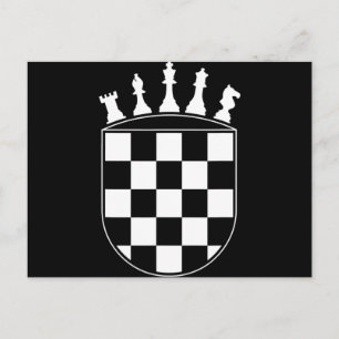Chess Player Gifts for Croats Uitnodiging Briefkaart