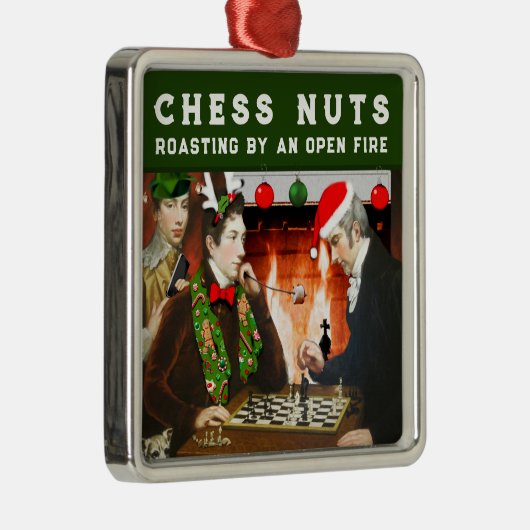 Chess Player Holiday Gift Metal Ornament (Rechts)