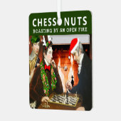 Chess Player Holiday Gift Metalen Ornament (Voorkant links)