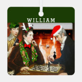Chess Player Holiday Gift Metalen Ornament (Achterkant)