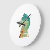 Chess Player Horse Knight Chess Lover Gift Grote Klok (Hoek)