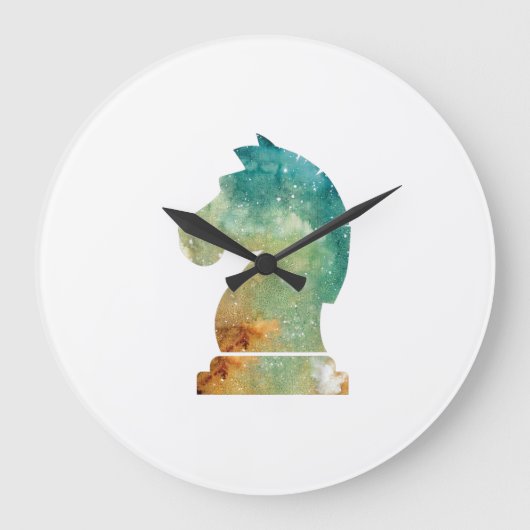 Chess Player Horse Knight Chess Lover Gift Grote Klok (Voorkant)