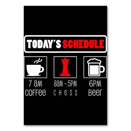 Chess Player | Koffiekaas op tijdschema Kaart (Voorkant)