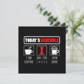Chess Player | Koffiekaas op tijdschema Kaart (Staand voorkant)