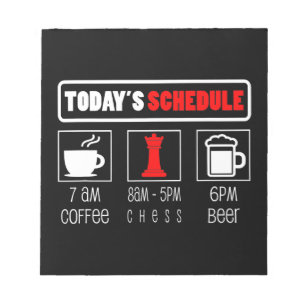 Chess Player   Koffiekaas op tĳdschema Notitieblok