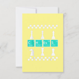 Chess Player Lover Periodic Table Funny Gift Manne Bedankkaart