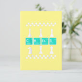 Chess Player Lover Periodic Table Funny Gift Manne Bedankkaart (Staand voorkant)