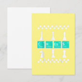 Chess Player Lover Periodic Table Funny Gift Manne Bedankkaart (Voorkant / Achterkant)