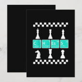 Chess Player Lover Periodic Table Funny Gift Manne Feestdagenkaart (Voorkant / Achterkant)