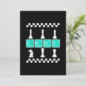 Chess Player Lover Periodic Table Funny Gift Manne Feestdagenkaart (Staand voorkant)