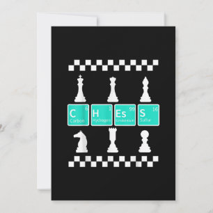 Chess Player Lover Periodic Table Funny Gift Manne Feestdagenkaart
