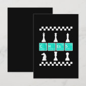 Chess Player Lover Periodic Table Funny Gift Manne Informatiekaartje (Voorkant / Achterkant)