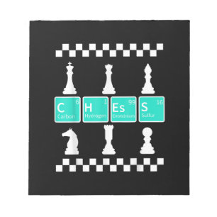 Chess Player Lover Periodic Table Funny Gift Manne Notitieblok