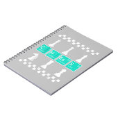 Chess Player Lover Periodic Table Funny Gift Manne Notitieboek (Linkerzijde)