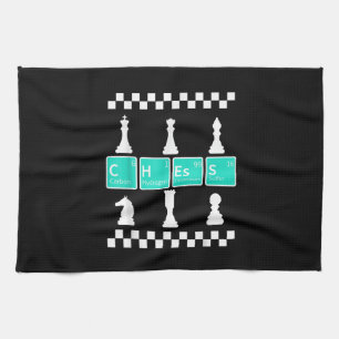 Chess Player Lover Periodic Table Funny Gift Manne Theedoek