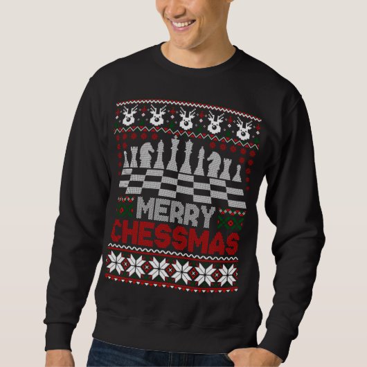 Chess Player Merry Chessmas Kerstmis Ugly Sweater (Voorkant)