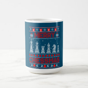 Chess Player Merry Chessmas Kerstmis Ugly Sweater Koffiemok