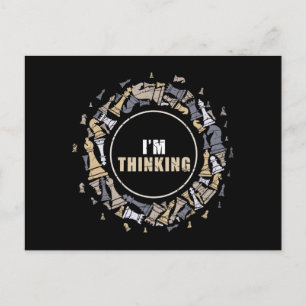 Chess Player Nerd Chess Lover Gift Chess Aankondigingskaart